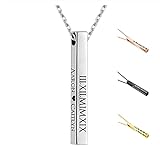 COSPOT Kette mit Gravur Namenskette Personalisierte Bar Anhänger Partner Kette mit Namen Herren Damen Säulenkette mit Gravur Personalisierte Geschenke für Frauen, Freund, Freundin, Vater