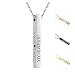 COSPOT Kette mit Gravur Namenskette Personalisierte Bar Anhänger Partner Kette mit Namen Herren Damen Säulenkette mit Gravur Personalisierte Geschenke für Frauen, Freund, Freundin, Vater
