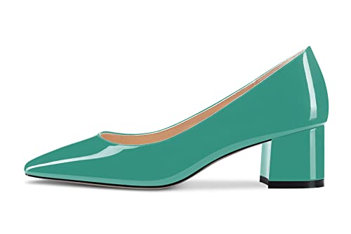 Escarpins bout carré anti-douleur talon bloc 5 cm HDEUOLM