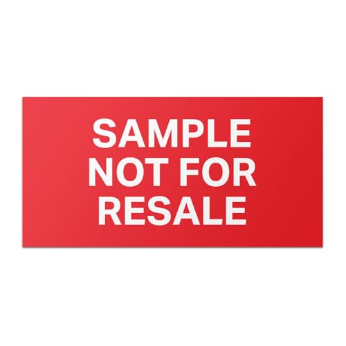 Sample – Not for Resale Stickers – 2 x 1 Inch Red/White Labels (600 Count) | Adhesive Inventory & Demo Product Labels