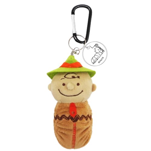 Nakajima Corporation 196033-24 Snoopy Sleeping Bag, Carabiner Mascot, Charlie Brown