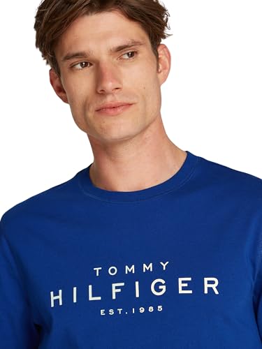 Tommy Hilfiger Big RWB Hilfiger Tee, Maglietta S/S Uomo, Blu (Wedge Blue), M - Immagine 2