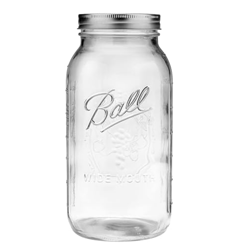 image for Ball Wide Mouth Glass Mason Jars with Lids and Bands, Used for Canning