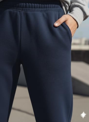 Image of Mack Jonney Women's Solid Fleece Track Pants | Warm & Durable Casual Lowers | Trendy Lowers-M5306
