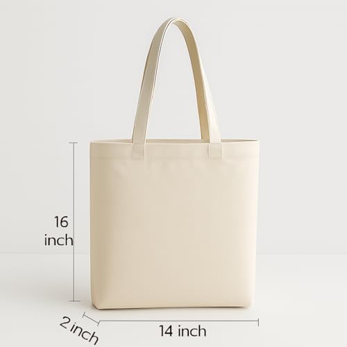 Image of Eco-Friendly Cotton Canvas Tote Bag for Women | Reusable Shopping & Daily Shoulder Bag with Free Pouch - Large Capacity Handbag