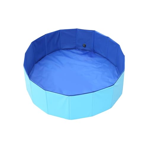 Bañera plegable para mascotas para perros grandes, perros de pelo dorado, bañera de piscina, bañera, bañera para gatos, cestas de bicicleta para perros (azul, B)