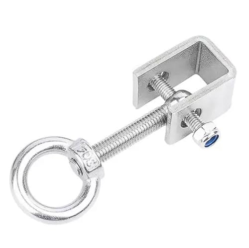 304 Stainless Steel Eye Bolt and Collar Set M8, Industrial Filter and Pressure Reactor Locking Fastener, Secure Retention System (M8*50)