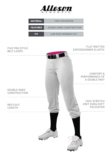 Alleson Athletic Teen-Girl's Fastpitch/Softball Speed Premium Pant – Pro-Style Fit and Durable Construction2