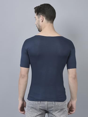 Image of Dollar Lehar Men Combed Cotton Round Neck with Sleeve Vest -Colour May Vary