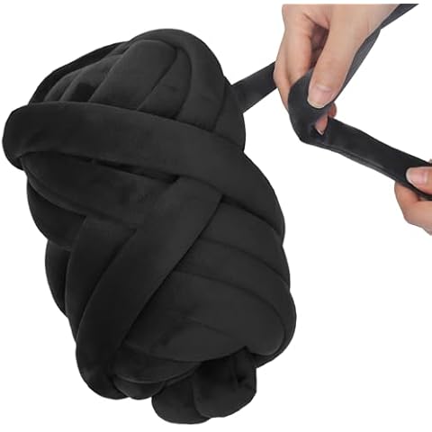 Arm Knitting Yarn for Chunky Knit Braided Blanket Hand DIY Bag Soft Thick Yarn(Dark Grey 0.55lb) Cover