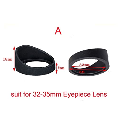 Microscope 2PCS Various Biological Stereo Microscope Telescope Use Eye Guards(A)