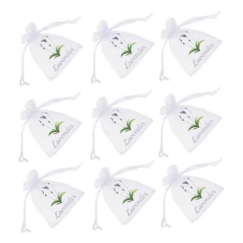 SOLUSTRE 20pcs Lavender Sachets Empty Drawstring Bags for Herbs and Spices Elegant Organza Pouches for Home Fragrance Giving and Storage