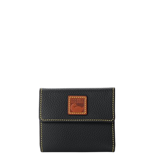 Dooney & Bourke Wallet, Pebble Grain Small Flap Credit Card Wallet - Black