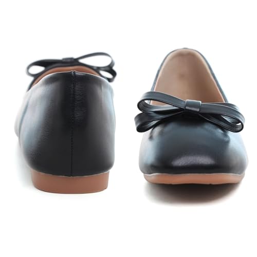 Image of Dear Time Women's Casual Foldable Ballet Flats Square Toe Ballerina Flats Shoes Comfortable