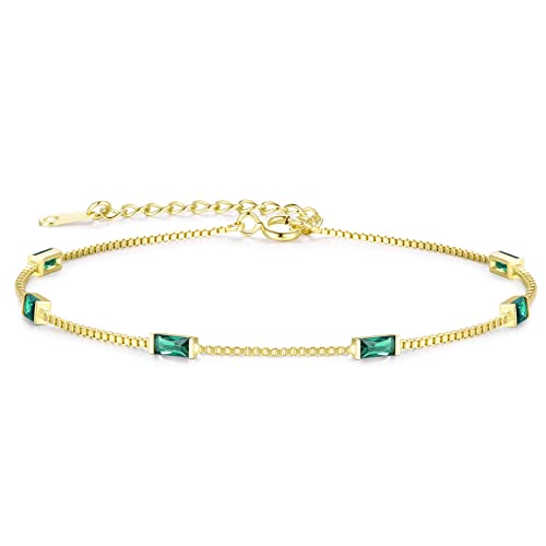 LOUISA SECRET Valentinstag Armband Damen Gold Zirkonia Armbänder Vergoldet Armband Silber 925 Damen Verstellbar Muttertag Jahrestag Geburtstags Weihnachts Geschenk für sie Frauen Freundin Cover