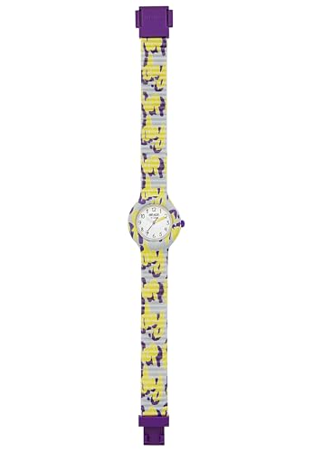 Hip Hop Montre à Quartz analogique pour Femme avec Bracelet en Silicone HWU1153