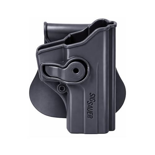 IMI Defense Level 2 Retention Holster for Sig Sauer P250 Full Size & Compact – Polymer Paddle Holster | Right Hand | Fits Curved Sig Sauer Rail