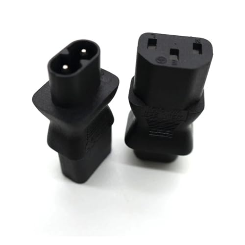 Adaptador de corriente C13 a C13 de 3 pines para cables IEC hembra de 2 pines