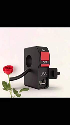 Speedwav 12V 7/8? Motorcycle Handlebar Switch with ON/Off Button and USB Charging Port (2 Amp) Suitable For All Indian Bikes For Bullet 500 All Model Lotgril84-image-29