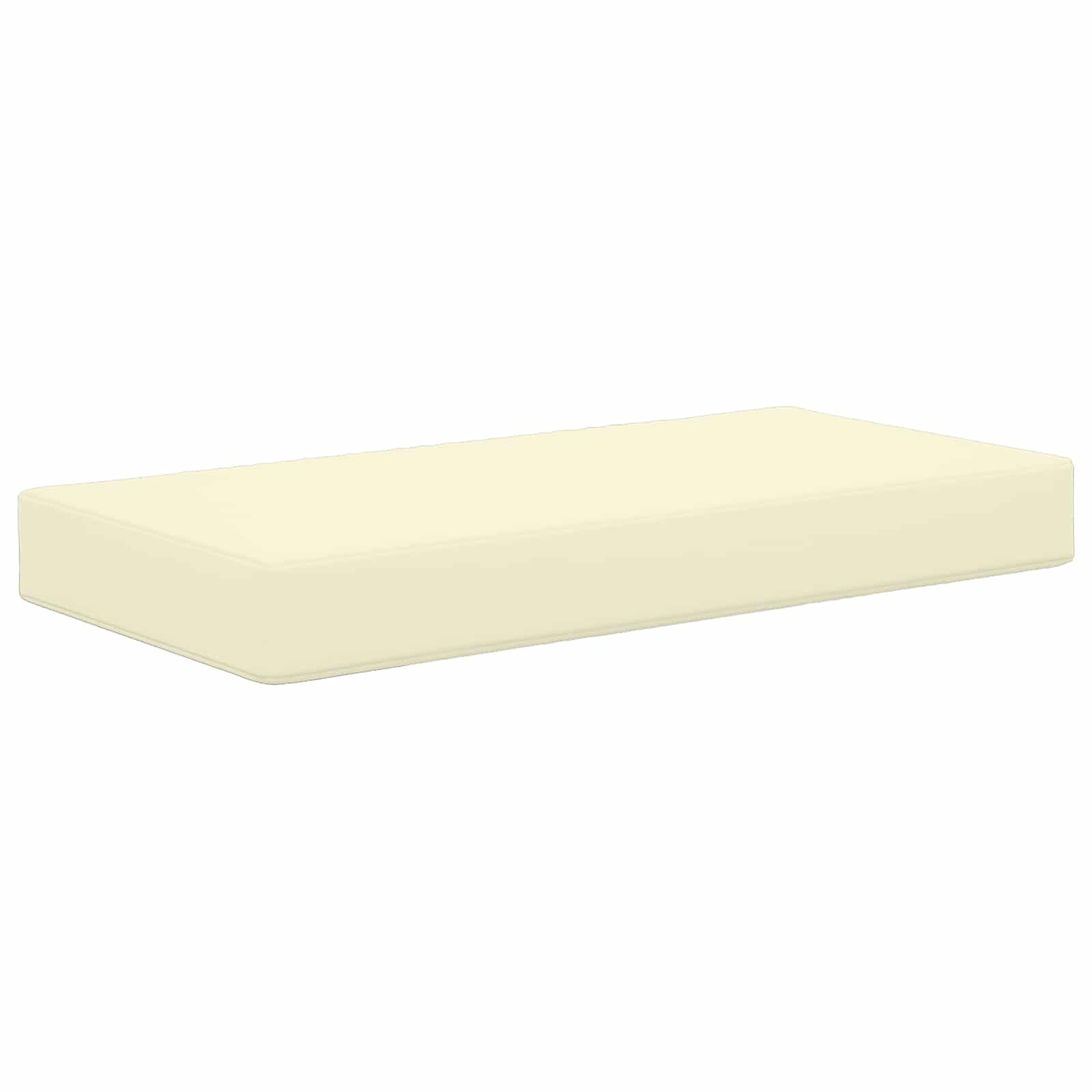 Outdoor Sitzkissen 80x40x8 cm Creme Bankauflage Gartenpolster