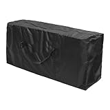 ZONADAH wasserdichte Kissen-Aufbewahrungstasche, 172,7 x 76,2 x 50,8 cm, schwarz, Sitzkissentasche für Outdoor-Möbel, extra große, robuste Aufbewahrungstasche für Terrassenmöbel mit Griffen