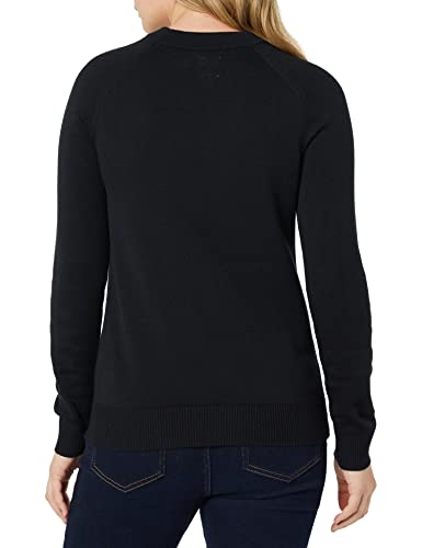 Amazon Aware Women's Pointelle Crewneck Sweater (Available In Plus Size), Black, Large #TOP1