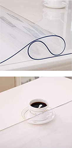 Ipara Pvc Clear Table Pads Desk Mat Tablecloths Table Cover Protector Rectangle Square Plastic Table Protector Table Covers Waterproof Oilproof Durable Thickness 1.5Mm 60X120Cm #TOP5