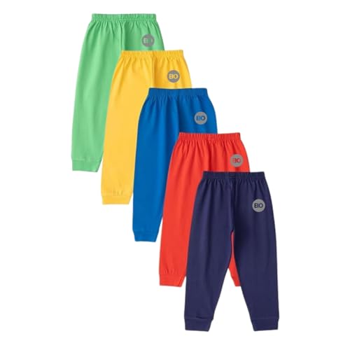 Image of EIO Unisex Cotton Pajama Pants for Boys & Girls Combo Pack | Kids & Baby Soft Sleepwear Pyjamas Combo Pack | Toddler Breathable Nightwear Bottoms