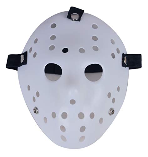 Gmasking Horror Halloween Cosplay Props Costume Deluxe Hockey Mask Replica White Gmasking Horror Halloween Cosplay Props Costume Deluxe Hockey Mask Replica White