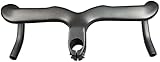 Roadkey Rennrad-Lenker aus Kohlefaser, integrierter Lenker und Vorbau, Lenker für Fahrräder, 400/420/440 mm x 90/100/110 mm (schwarz und grau/matt, 420–110 mm)