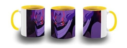 MERCHANDMANIA Taza Amarilla ken takakura dandadan anime fanart shonen color mug | Ya disponible en tu tienda friki favorita! En mundofriki.es!