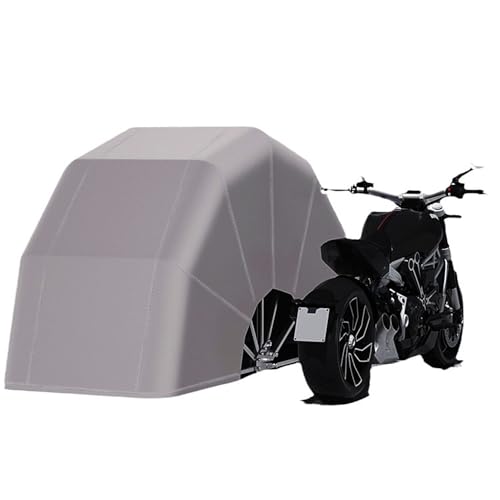 Asiwnshw Cochera de Acero Inoxidable Gris para Motocicleta, toldo retráctil Plegable para Motocicleta, Refugio semiautomático Duradero para Motocicleta, Garaje Plegable móvil(3.3M/10.8FT)