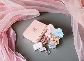 Luxury Hair Accessories Gift Box for Women – Scrunchie Set with Earrings & Hair Pins – Cute Aesthetic Birthday, Valentine’s, Anniversary Surprise Girlfriend, Wife, Sister