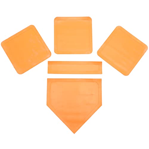 GOOHOCHY 1Set Baseball Base of Non Slip Rubber Pitching Plate Bases for Backyard Play Durable Portable Baseball Base for School Lightweight Easy to Carry