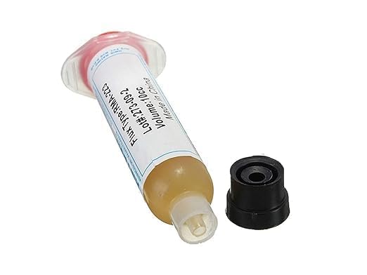 Image of Geek Lab Solder Flux Paste, Amtech RMA-223 PCB PGA BGA SMD Soldering Flux Paste, 10CC Convenient Syringe Tube. Portable Welding Flux for Phone BGA IC Chips Repair & Also For Electronics Assembly 5U