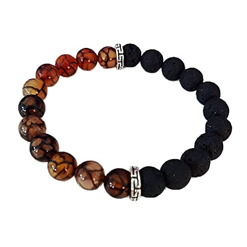 Bracelet en pierre de lave et agate pour sublimer vos séances de méditation
