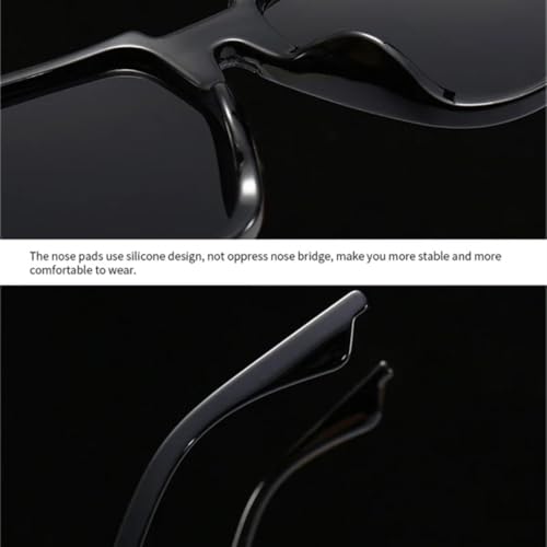Lunettes de soleil rétro monobloc à grande monture pour conduire confortablement sans reflets