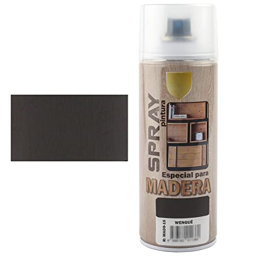 H HANSEL HOME Barniz Spray Especial para Madera - Acabado Madera Wengué 400ml