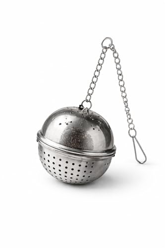 Image of Stainless Steel Tea Infuser & Spice Strainer Set | Mesh Tea Ball, Locking Tea Infuser & Hinged Spice Filter | Reusable Loose Leaf Tea, Herbs & Masala Brewing Tool (1, Egg Shaped)