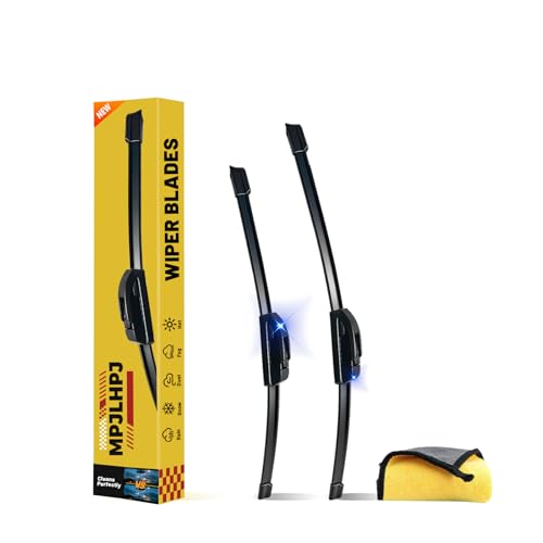 24" + 22" Windshield Wiper Blades (Set of 2), OEM Quality All-Season windshield wipers, Replacement For Toyota Land 2000-2021 Ford Flex 2009-2019,U/J Hook
