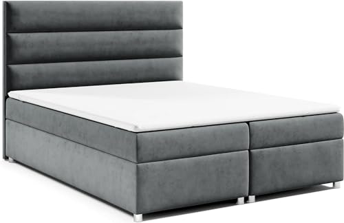 Best For Home | Trinity K1 - Box Spring Bett 140x200 | Boxspringbett mit Bettkasten und Topper | Polsterbett mit Matratze | Boxspringbett mit Stauraum | Boxspring Doppelbett mit Lieferung Best For Home | Trinity K1 - Box Spring Bett 140x200 | Boxspringbett mit Bettkasten und Topper | Polsterbett mit Matratze | Boxspringbett mit Stauraum | Boxspring Doppelbett mit Lieferung