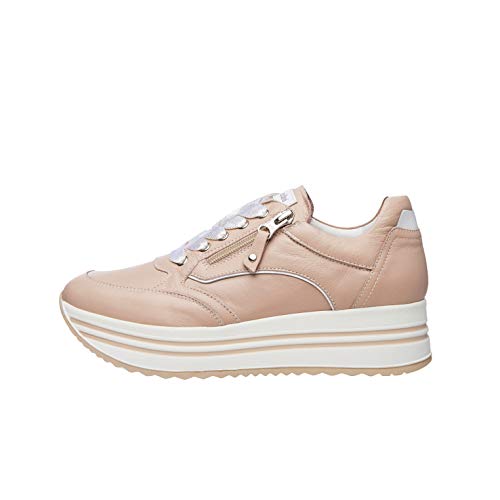Zapatilla de Deporte de Las Mujeres NeroGiardini E010560D Carne de la Piel. Zapatilla de Deporte de diseño Refinado. Colección Primavera Verano 2020 de la UE 37