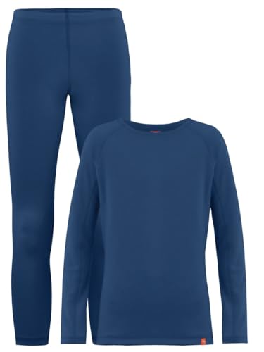 Wooly Kid's Base Layer Set 100% Soft Merino Wool Thermal Underwear Very Warm Long Johns Multiple Colors for Girl Ages 2-12yo