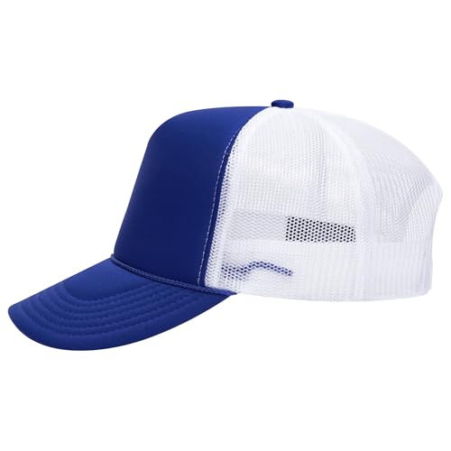 Image of OTTO Polyester Foam Front 5 Panel High Crown Mesh Back Trucker Hats in 97, Bulk, Wholesale