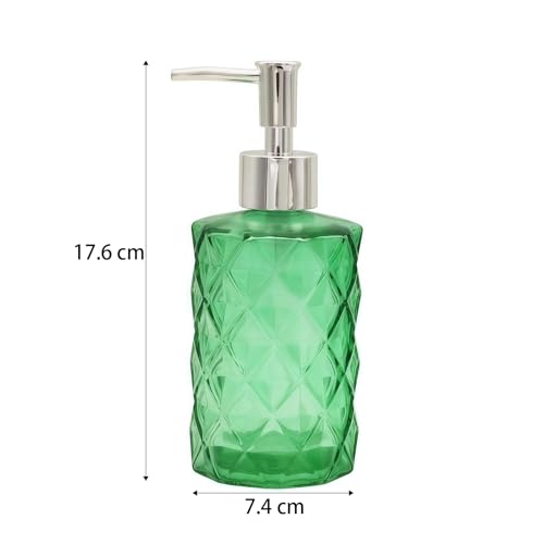 Glass Soap Dispenser Bathroom Countertop Shampoo and Conditioner Dispenser Washing Up Liquid Hand Soap Pump Bottle Dispenser Kitchen(1, Green) - Cosy Home Interiors Glass Soap Dispenser Bathroom Countertop Shampoo and Conditioner Dispenser Washing Up Liquid Hand Soap Pump Bottle Dispenser Kitchen(1, Green) - Image 7