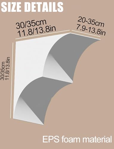 Kit de arco para puerta de espuma con 2 piezas pintables para decoracion de interiores 3