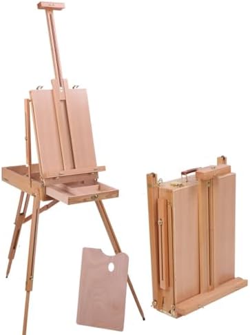 Triangle Easel Toolbox Solid Wood Art Supplies Box Beech Box image 5