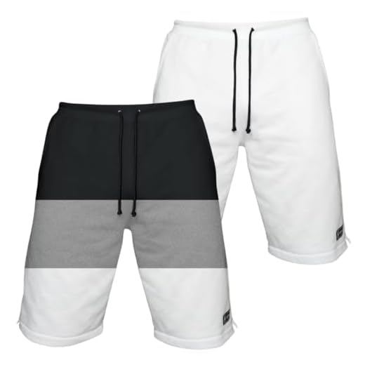 Kit 2 Bermudas Moletom Masculina com 3 Bolsos Fenda Lateral Short Básico Casual Treino (BR, Alfa, M, Regular, Regular, 5)