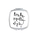 Truly Madly Deeply Quote Style Mirror Square Portable Hand Pocket Makeup
