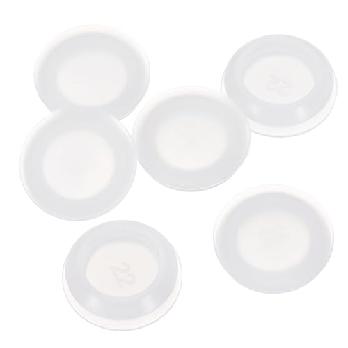 Image of uxcell 12 Pcs Silicone Plugs, Rubber Round Snap in Locking Hole Plugs for 22-24mm Hole, Hole Stoppers Waterproof Hole Plug for Metal Tube, Furniture End Caps Inserts, Clear